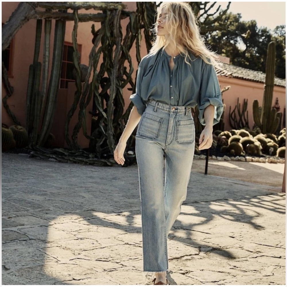 Dôen maritime jeans frayed hem